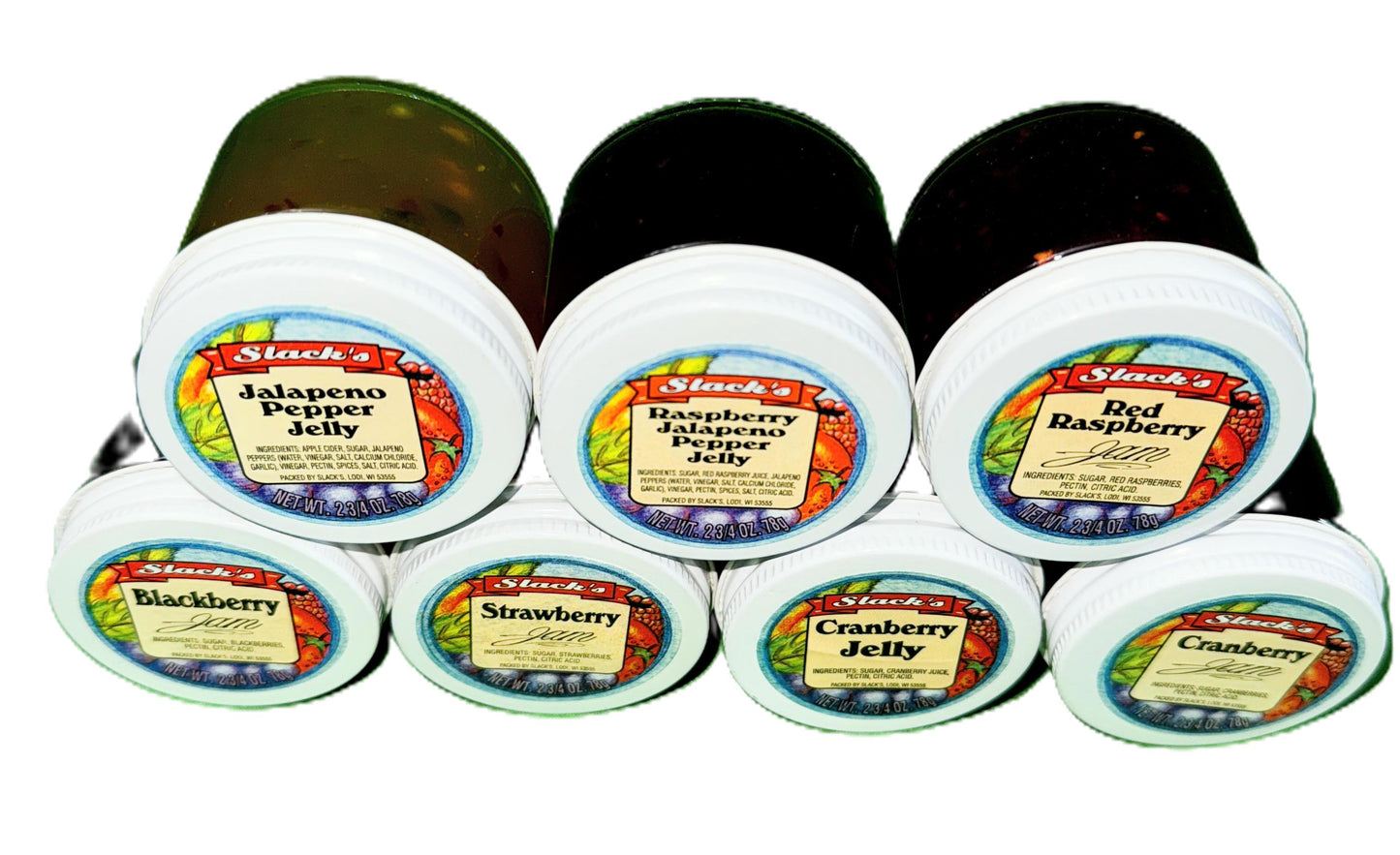 Slack’s Jams & Jellies – Wisconsin 7-Pack Sampler