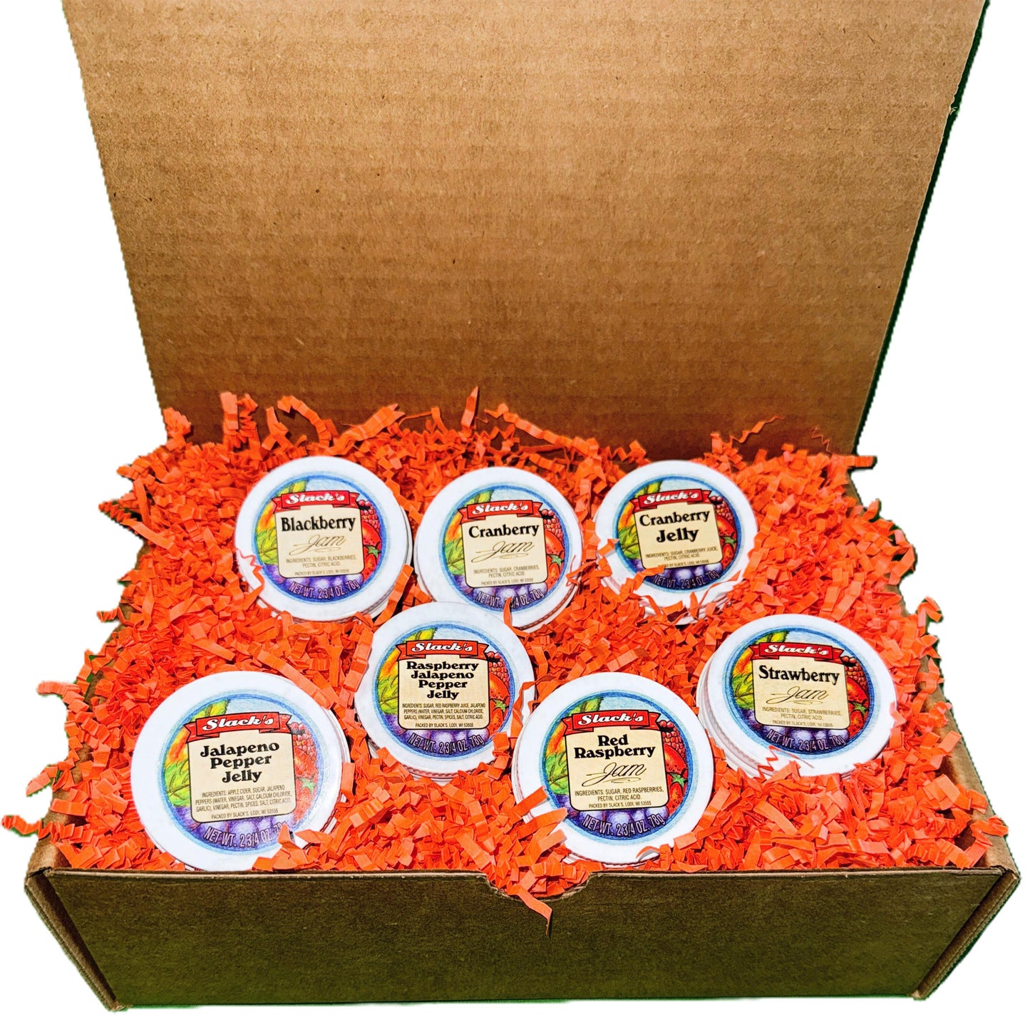 Slack’s Jams & Jellies – Wisconsin 7-Pack Sampler